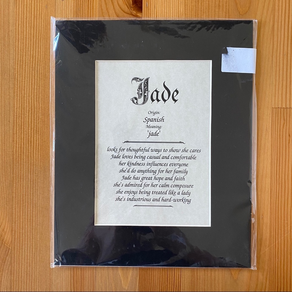 NWT Jade Art Print & Matte